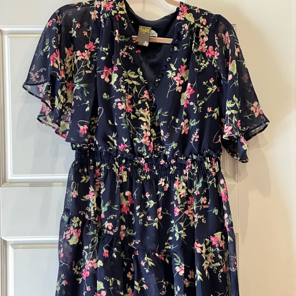 Navy Floral Dress